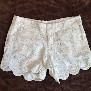 Lilly Pulitzer White Lace High Waist Shorts